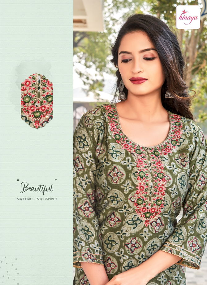 Karishma By Hinaya Modal Foil Printed Kurtis Wholesale Clothing Suppliers In India